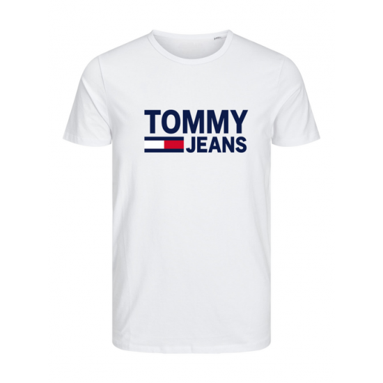 T-SHIRT 100% ΒΑΜΒΑΚΙ ΜΕ LOGO - ΛΕΥΚΟ - TOMMY JEANS ΜΕΓΑΛΟ T-SHIRT 100% ΒΑΜΒΑΚΙ ΜΕ LOGO - ΛΕΥΚΟ - TOMMY JEANS ΜΕΓΑΛΟ